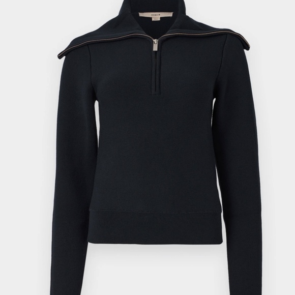 REMAIN Birger Christensen – Zipped Collar Jumper in Dark Blue XS/34 - Picture 6 of 11